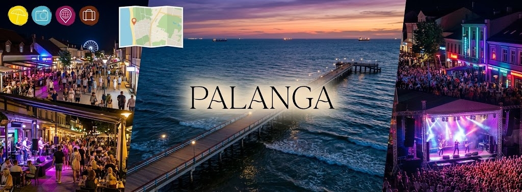 Naktinė Palanga Naktinis Palangos gyvenimas J. Basanavičiaus gatvėje
